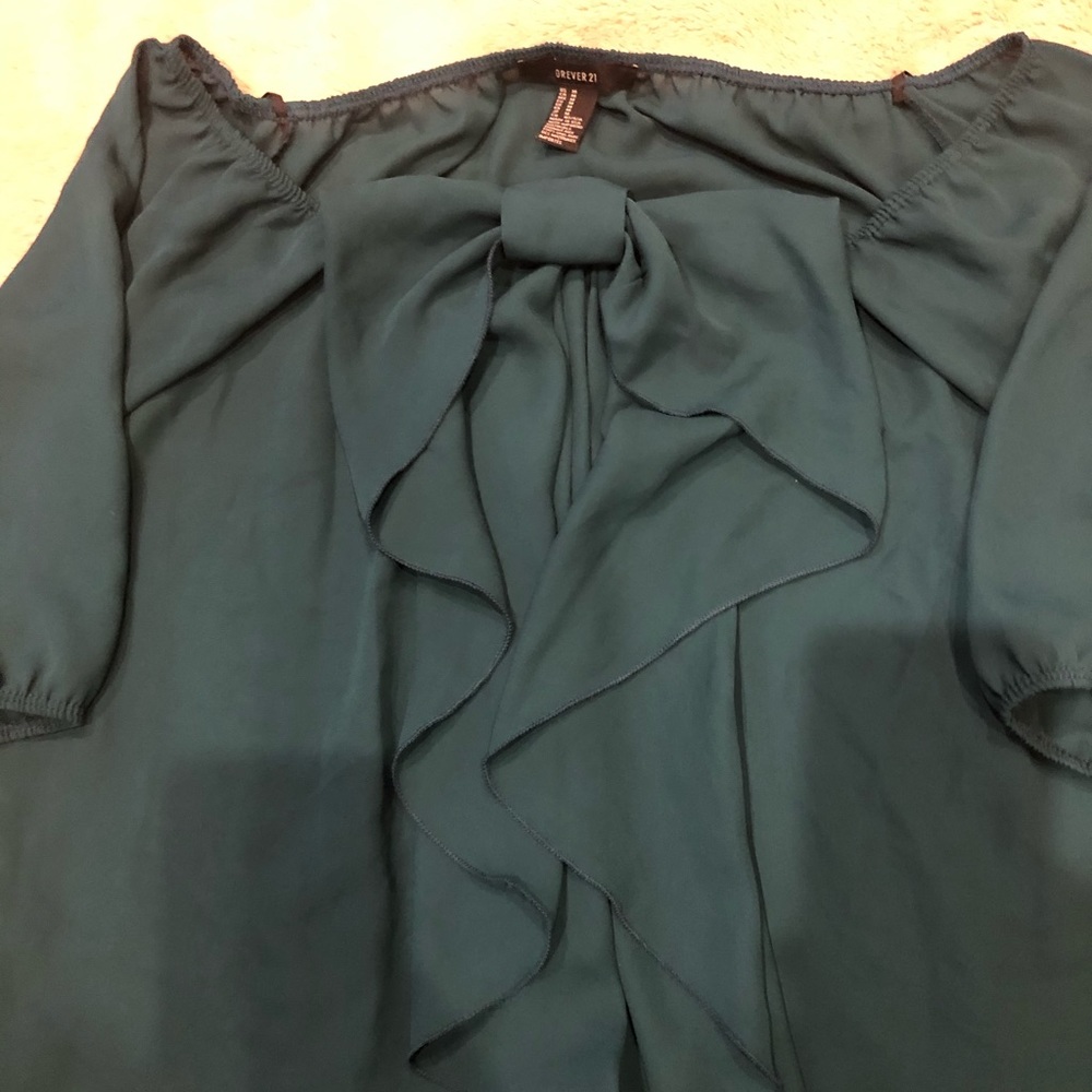 Off the shoulder jewel tone blouse